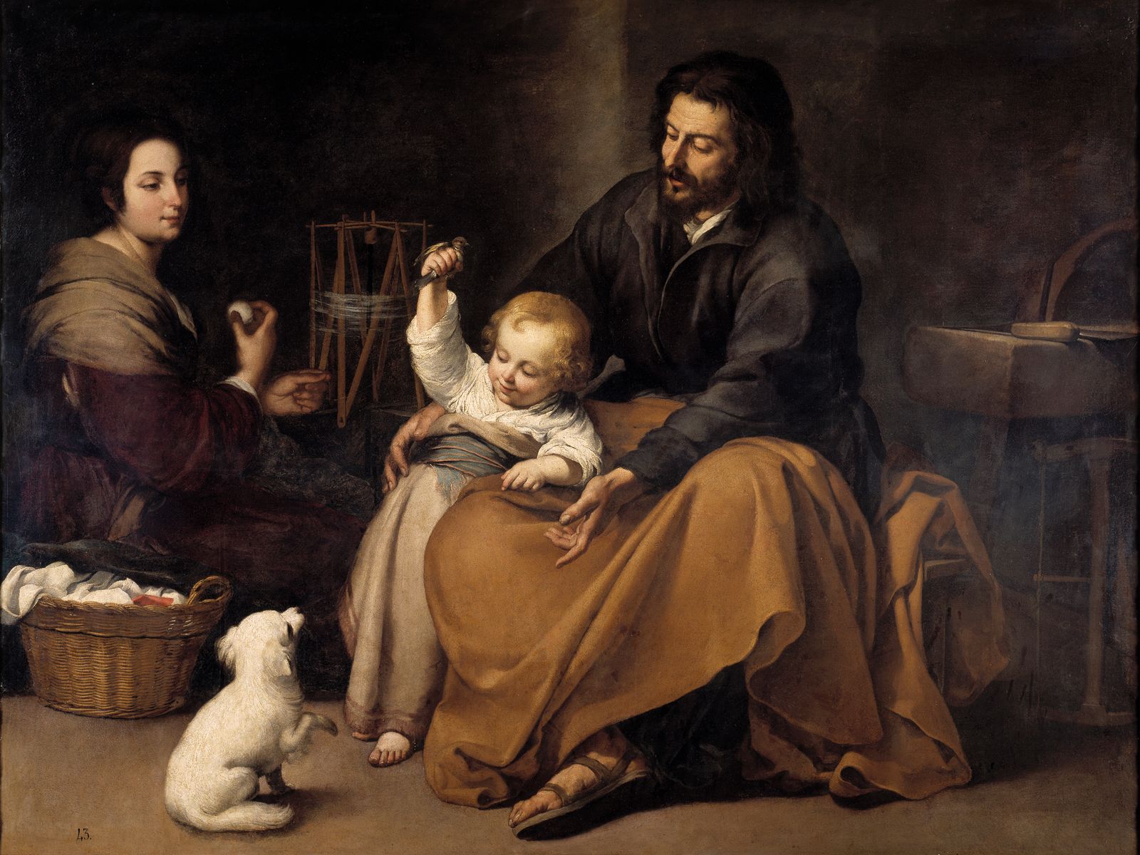 Bartolomé Esteban Murillo, The Holy Family with a Little Bird, c. 1650 · Museo del Prado, Madrid